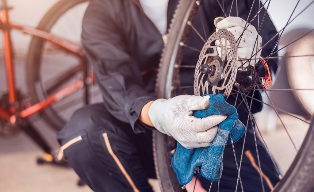 Professional bike maintenance workshop